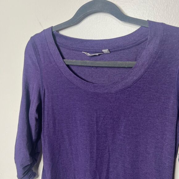 Athleta Shiva Tee Tunic Nightshade Purple Heat Sz S - Picture 2 of 11